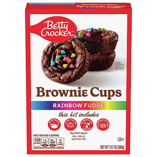Photo of Betty Crocker Brownie Cups Mix Rainbow Fudge 13.7 Oz