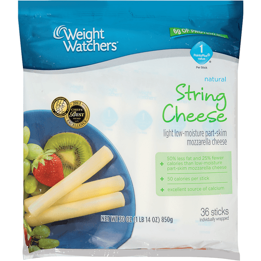 Mozzarella Light Low-Moisture Part-Skim String Cheese, Mozzarella