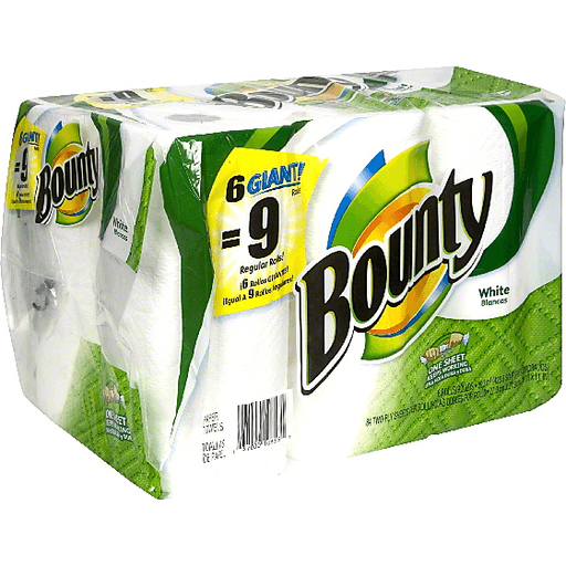 Photo of Bounty (paper towels) Paper White, Giant Rolls, Two Ply