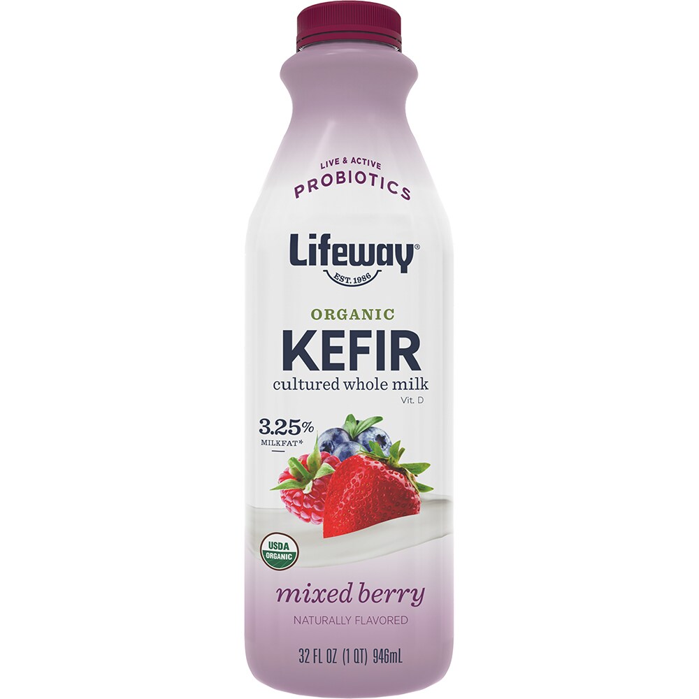 Organic Kefir Cultured Whole Milk Mixed Berry