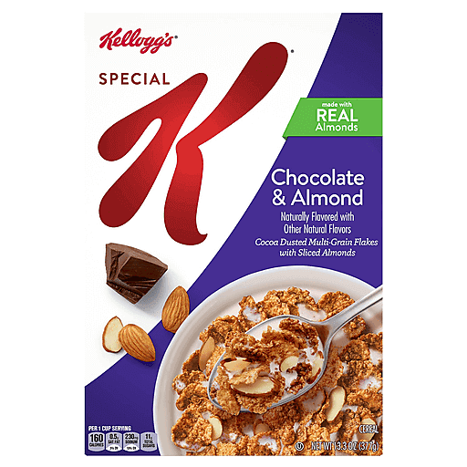 Chocolate & Almond Flavored Cocoa Dusted Multi-Grain Flakes with Sliced Almonds Cereal