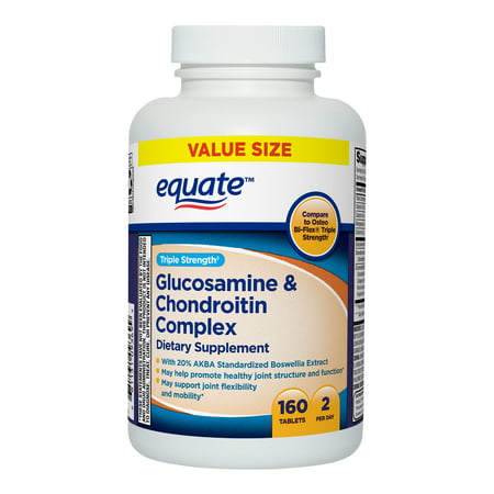 Equate Triple Strength Glucosamine & Chondroitin Complex Tablets Dietary Supplement