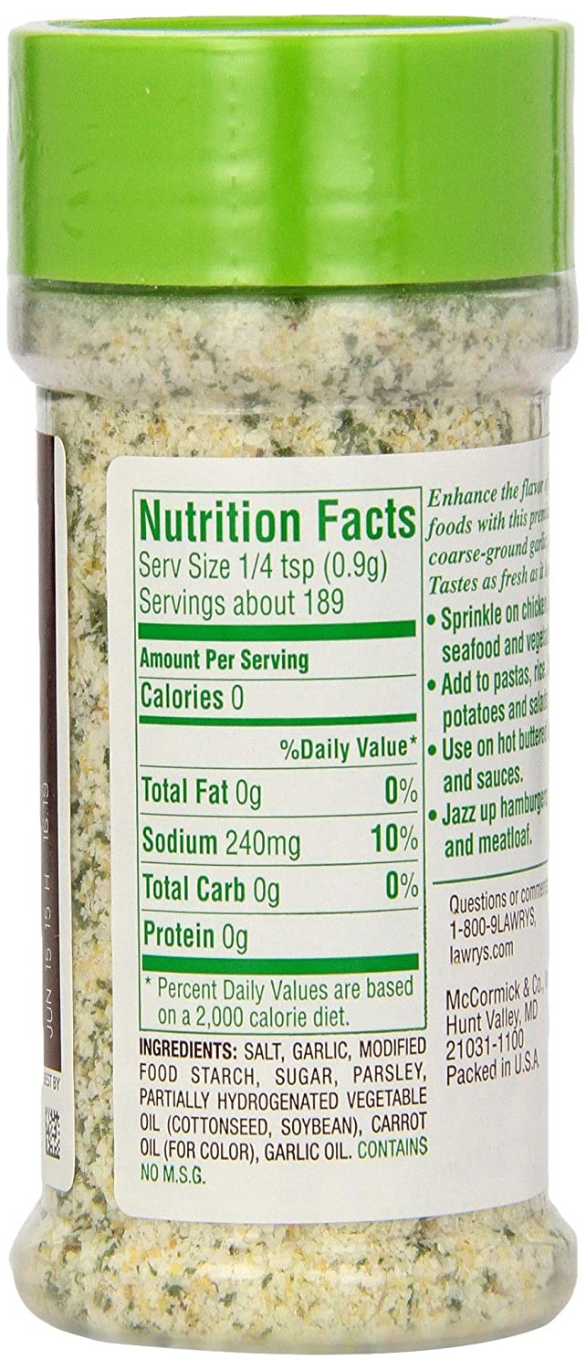 Photo of Lawry's Coarse Ground With Parsley Garlic Salt - 6oz