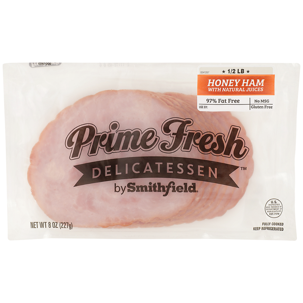Smithfield Prime Fresh Delicatessen Honey Ham, With Natural Juices, 8 Ounce