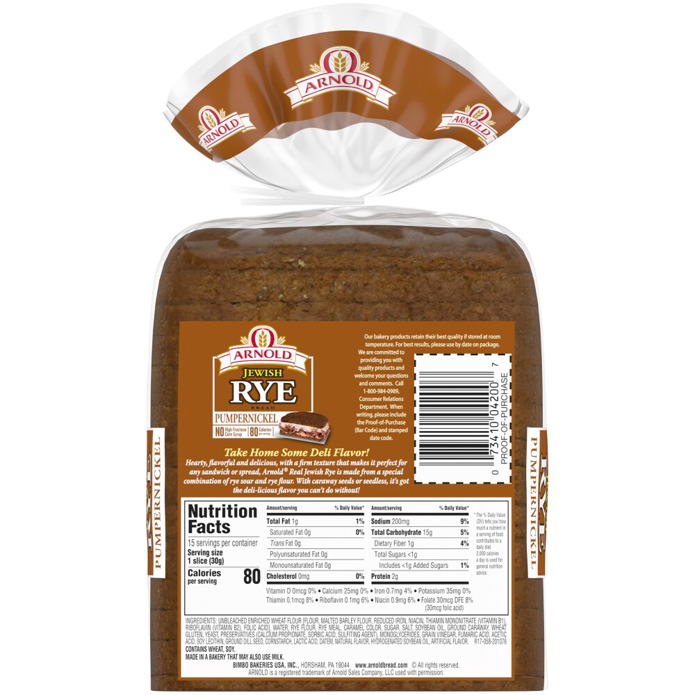 Pumpernickel Jewish Rye Bread, Pumpernickel