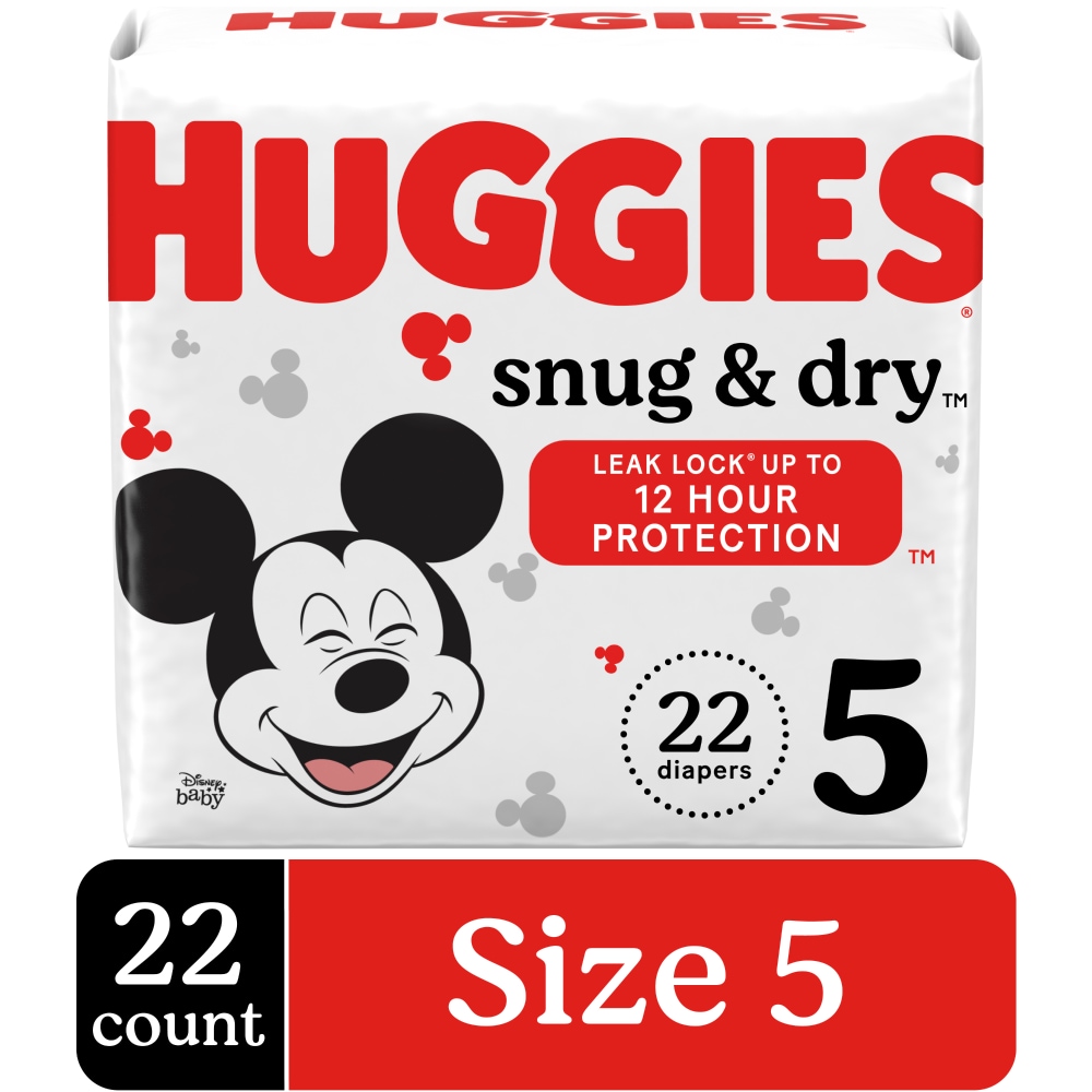 Huggies Diapers - Snug & Dry - Size 5 - 22Ct