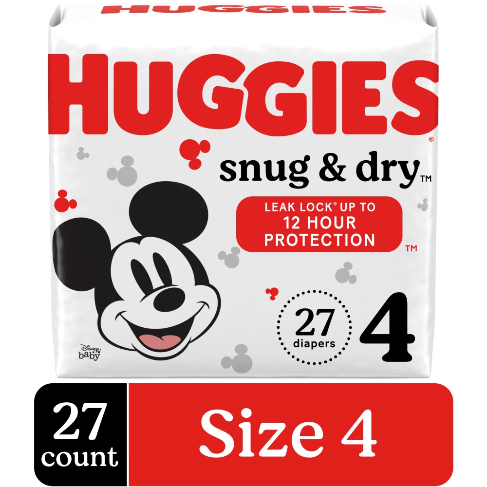 Huggies Diapers - Snug & Dry - Size 4 - 27Ct