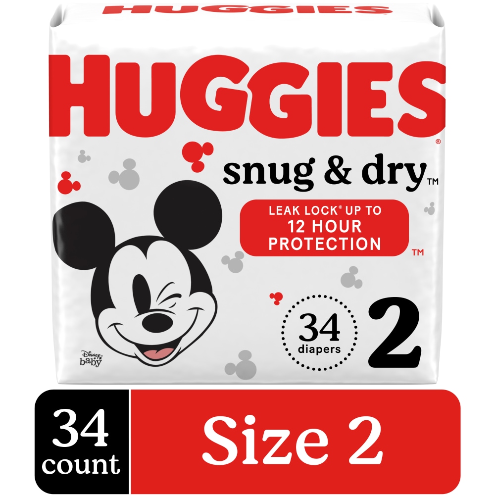 Huggies Diapers - Snug & Dry - Size 2 - 34 Ct