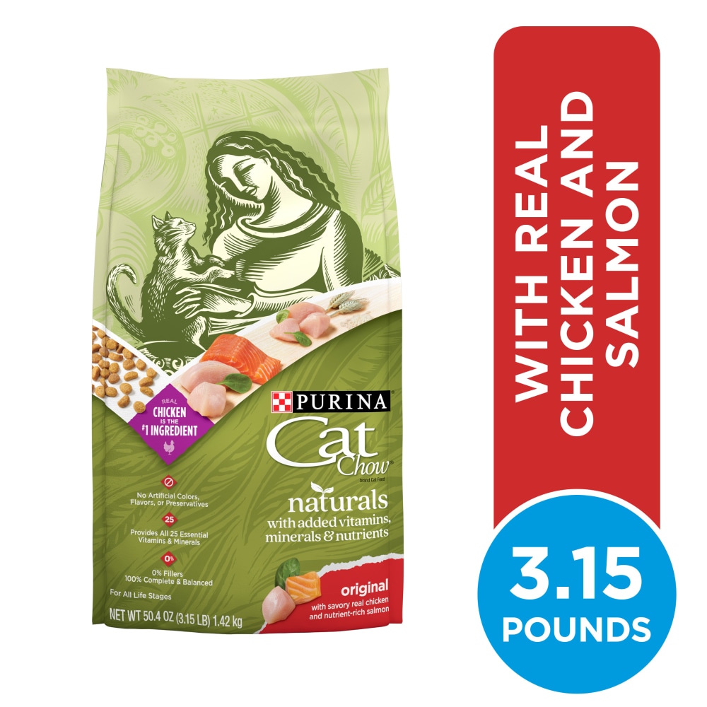 Cat Chow Food, Naturals, Original, For All Life Stages, 50.4 Ounce