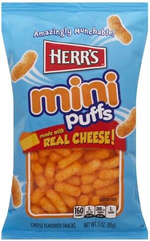 Mini Puffs Cheese Flavored Snacks, Cheese