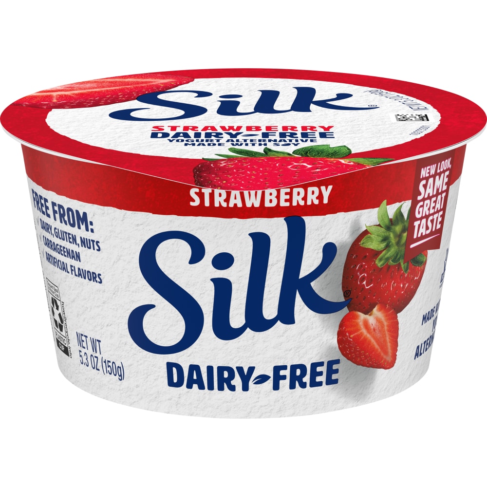 Photo of Silk Dairy Free Strawberry Soymilk Yogurt Alternative 5.3 Oz