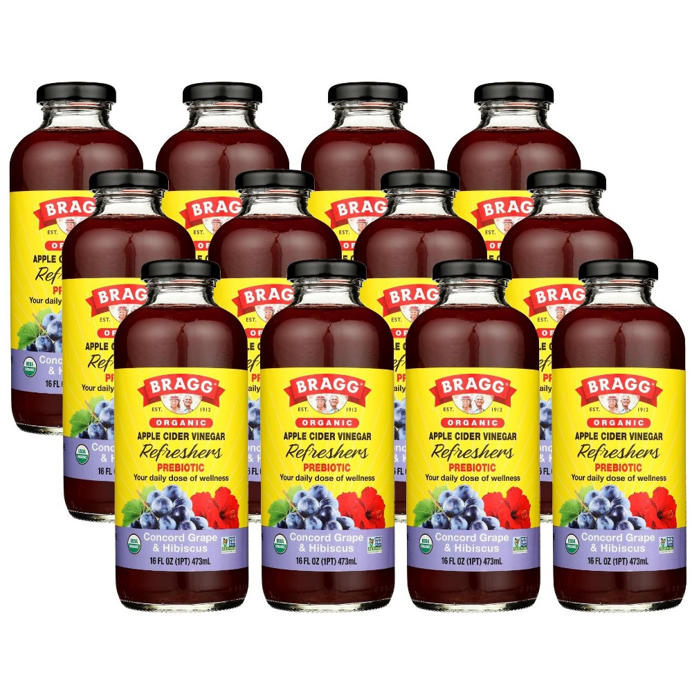 Photo of Bragg Apple Cider Vinegar Beverage, Concord Grape & Hibiscus, Organic 16 Fl Oz