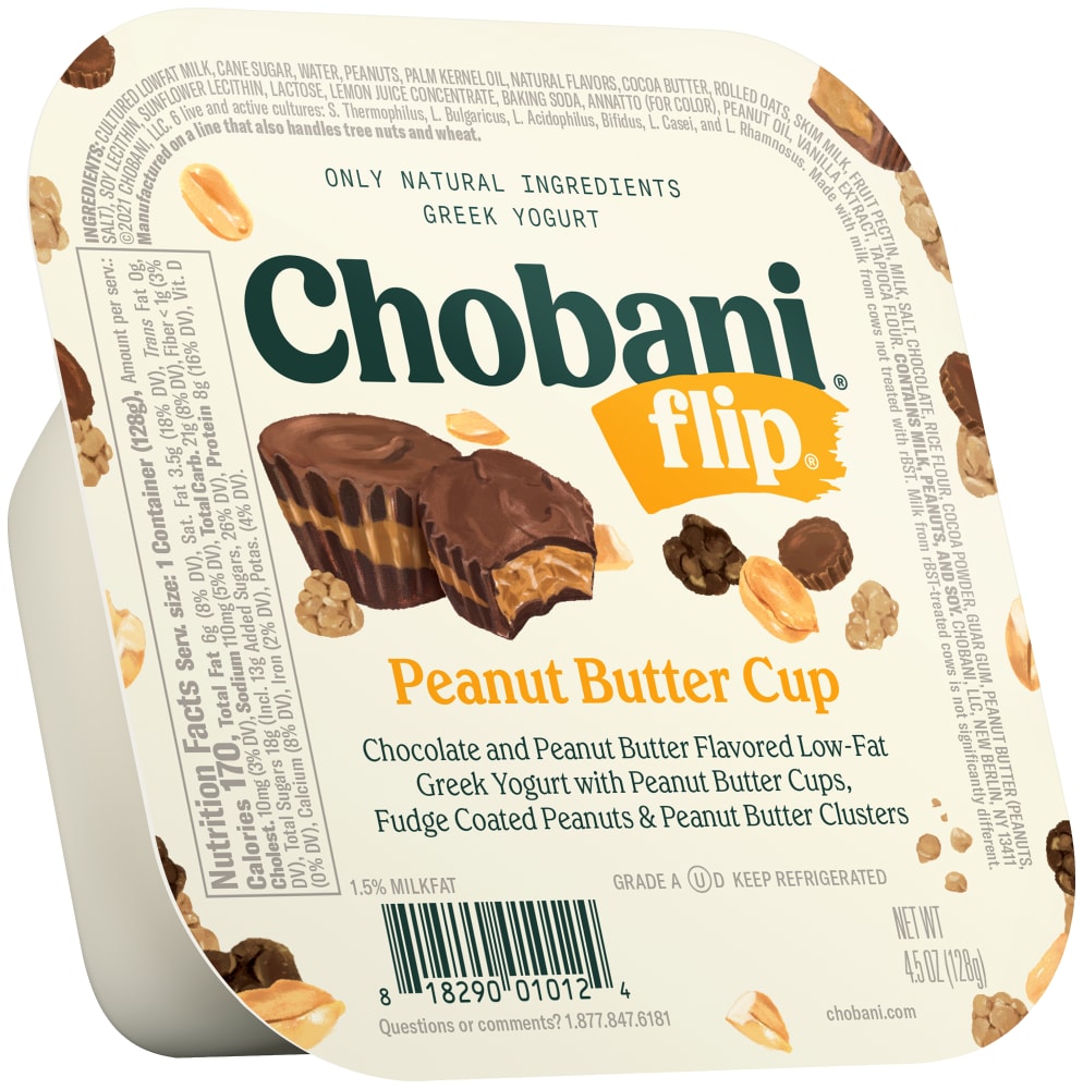 Photo of Chobani Flip Yogurt, Greek, Peanut Butter Cup, 4.5 Ounce
