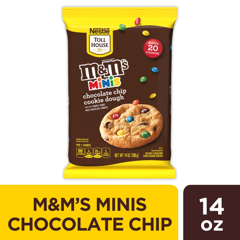 Photo of Nestle Toll House M&M's Minis Chocolate Chip Cookie Dough 14 Oz. Pack
