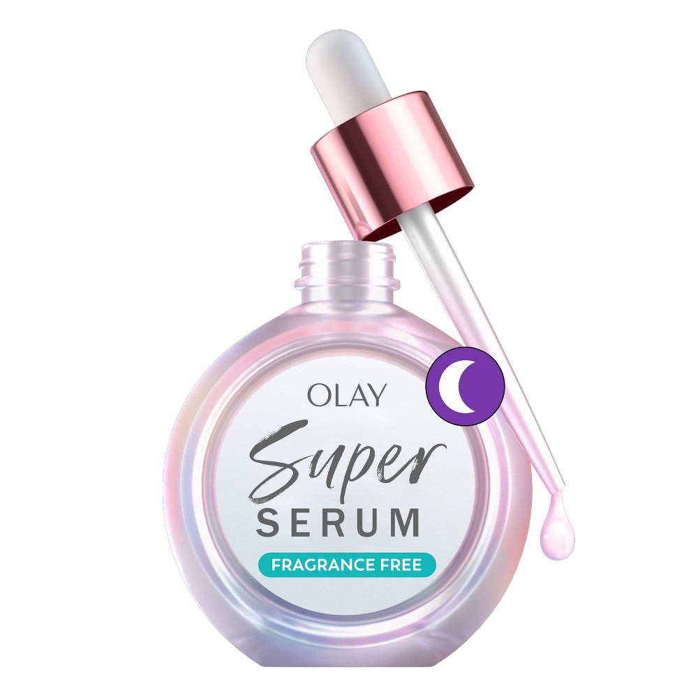 Olay - Super Serum Night Repair Face Serum - Fragrance Free - 1.0 Fl Oz