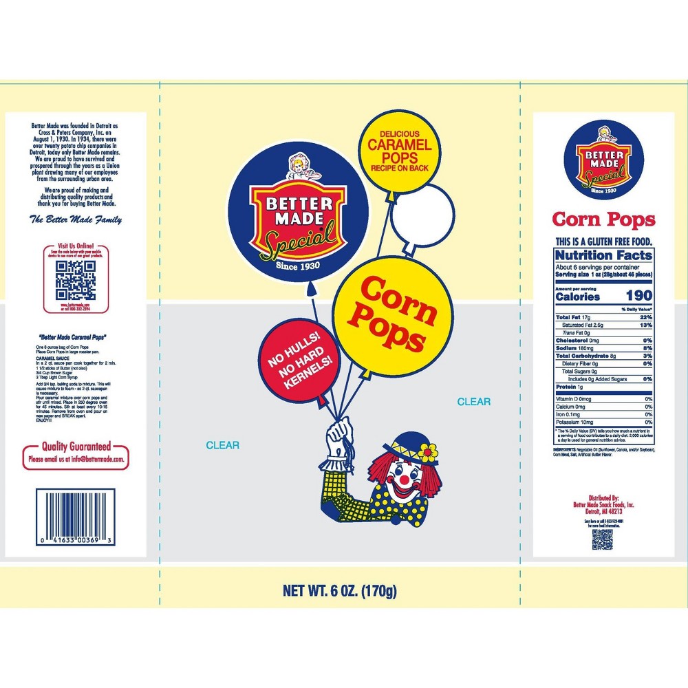 Photo of Better Made Corn Pops - 6oz