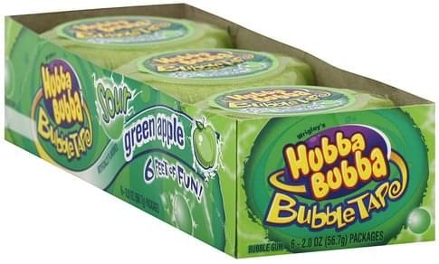 Bubble Tape Sour Green Apple Gum