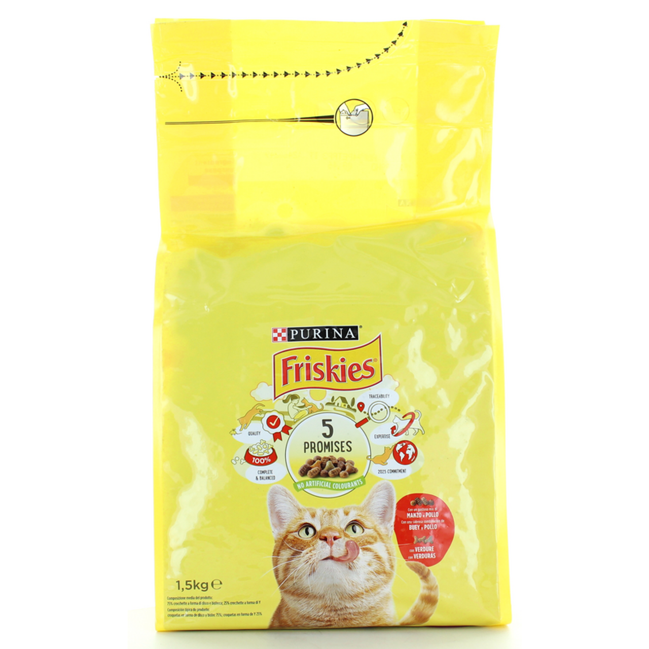 FRISKIES BUEY-POLLO GATOS SECO 1.5 KG.