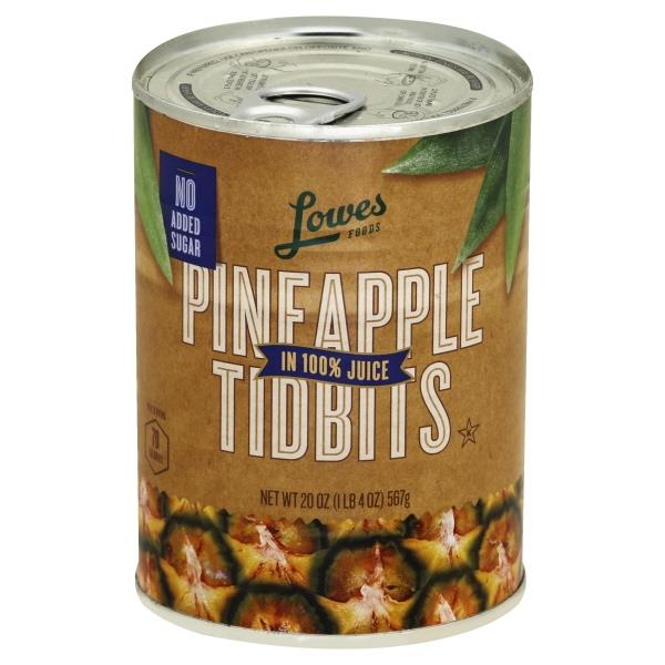 Lowes Foods, Pineapple Tidbits in Juice