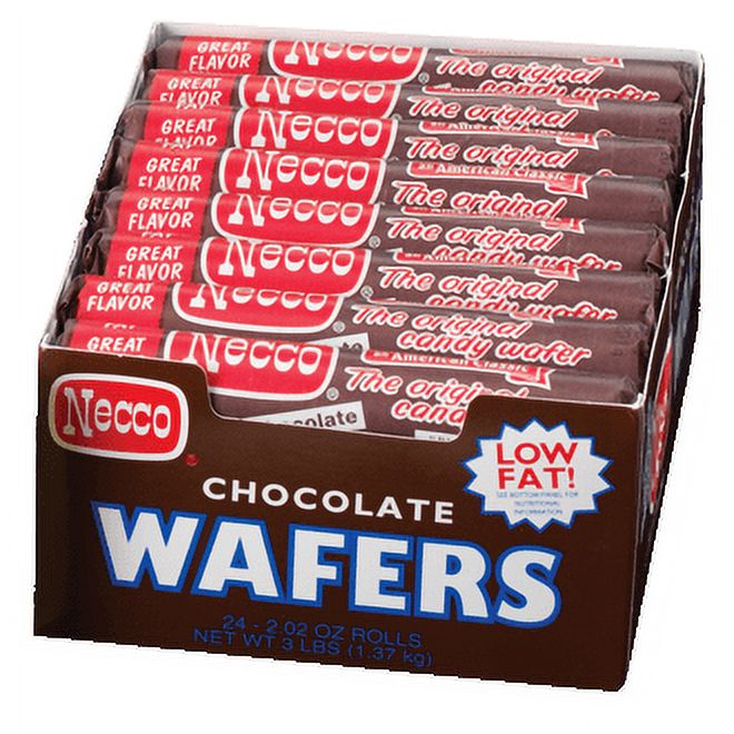 Necco Wafers, Chocolate Rolls, 2.02-Ounce Packages