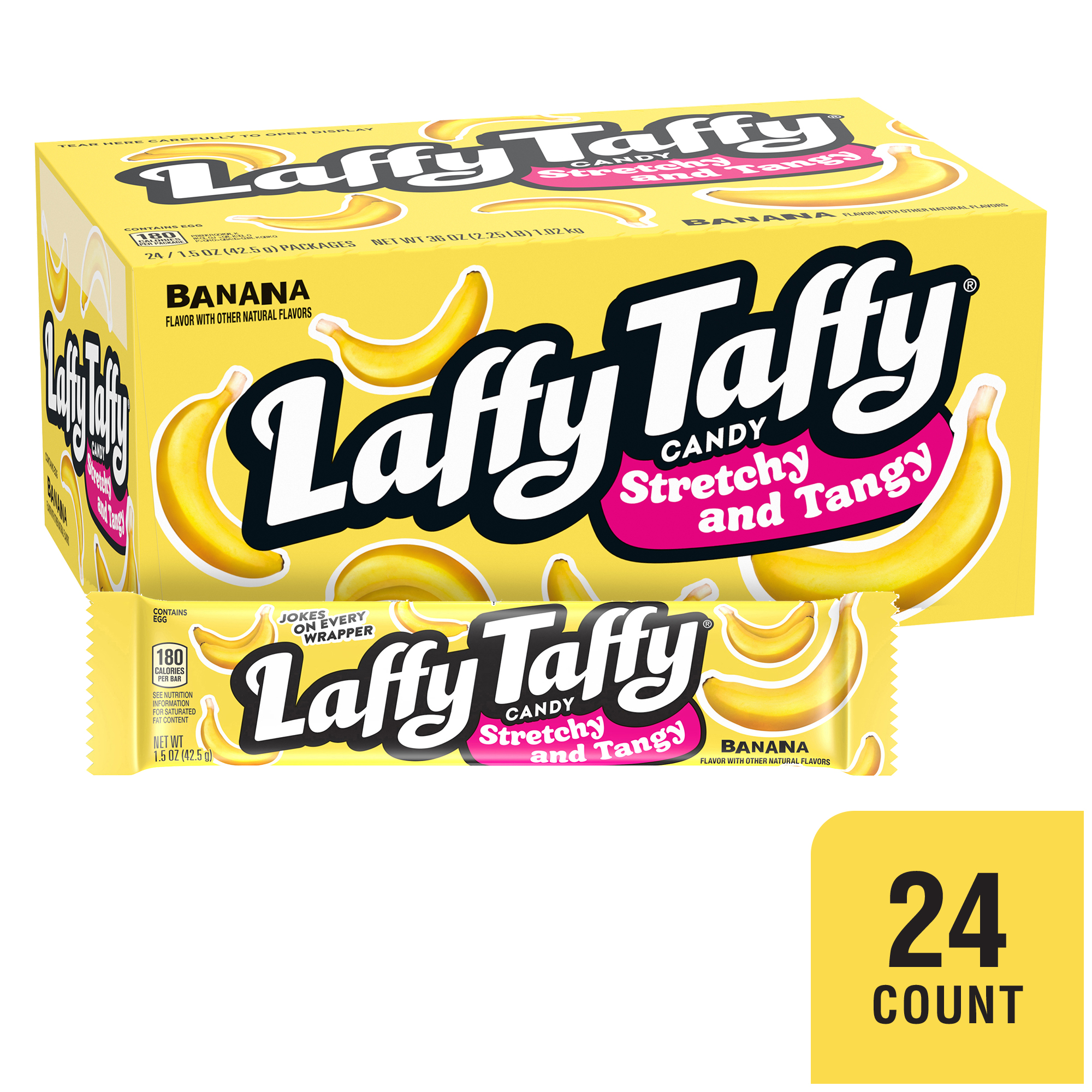 Laffy Taffy Bar Banana 24ct Box