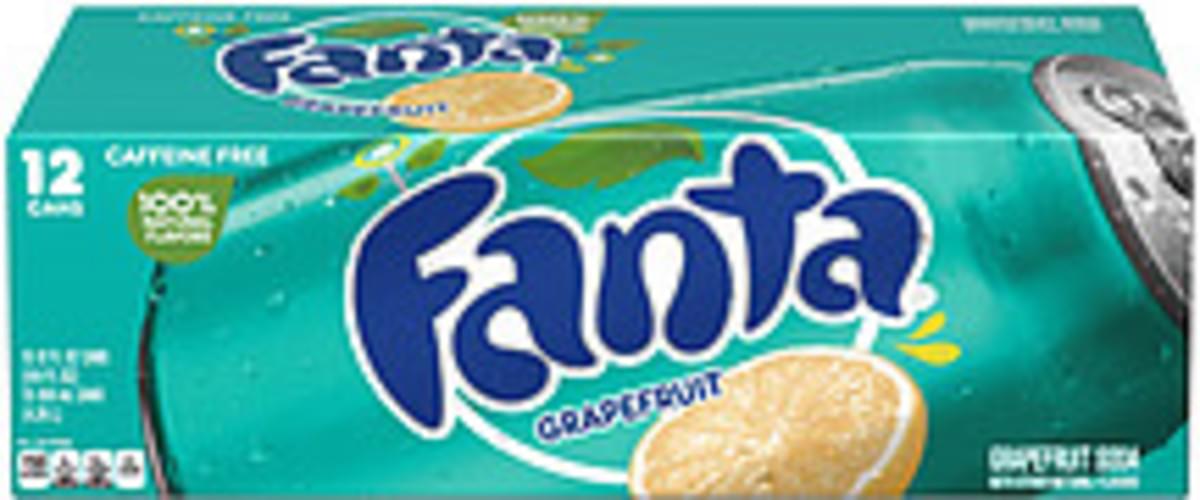Fanta Grapefruit Soda Fridge Pack Cans, 12 Fl Oz