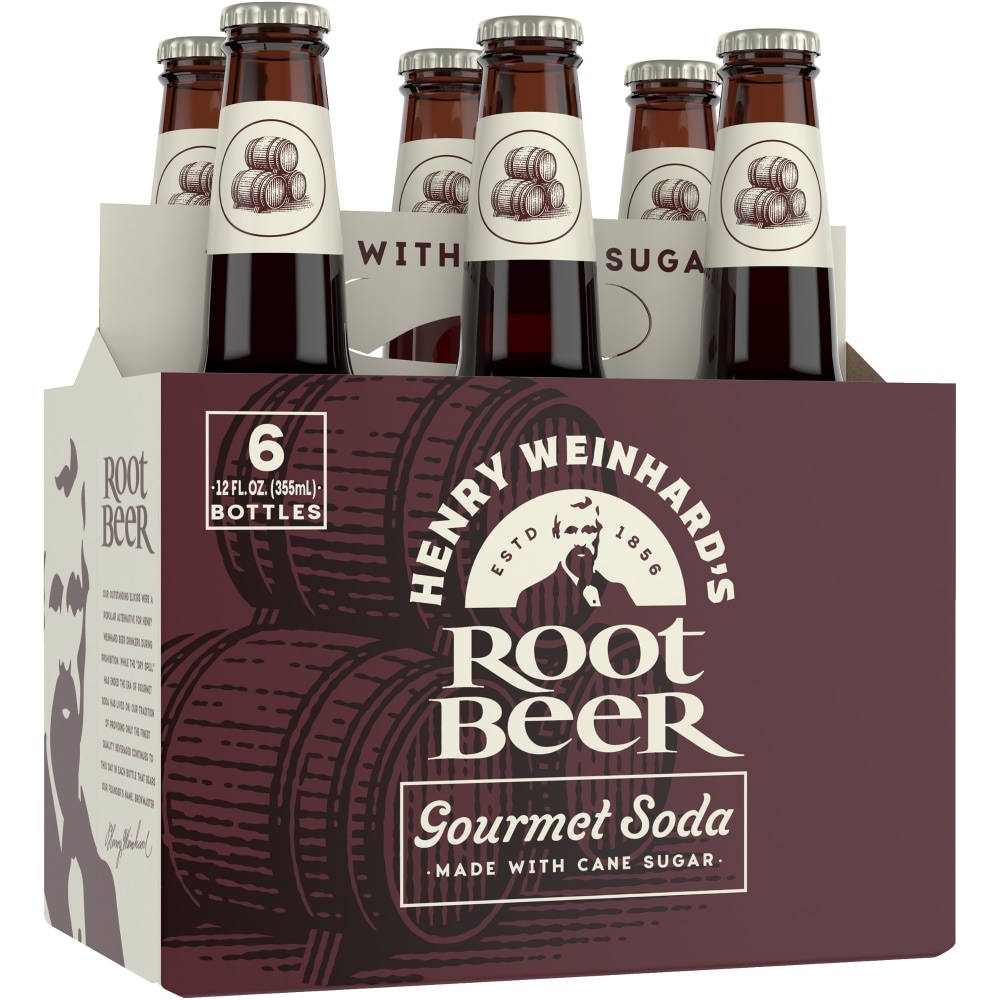 Photo of Henry Weinhard's Gourmet Soda, Root Beer, 6 Pack