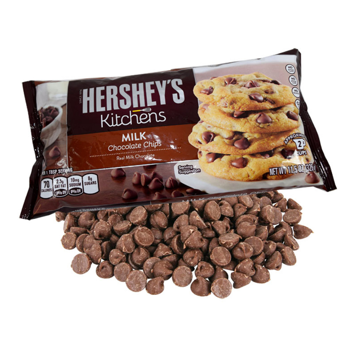 Photo of Hershey S Milk Chocolate Chips, Baking Supplies, 11.5 Oz Bag