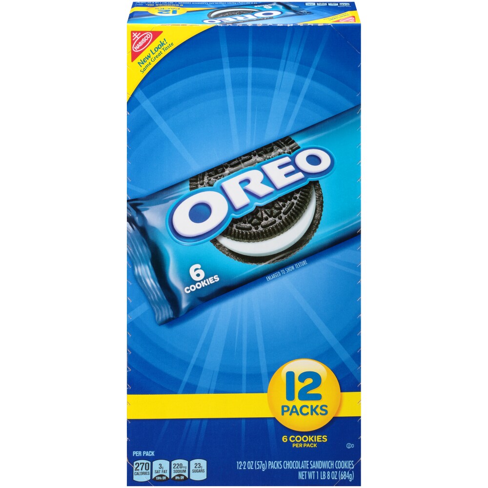 Oreo Chocolate Sandwich Cookies, 1 Pack (6 Cookies)