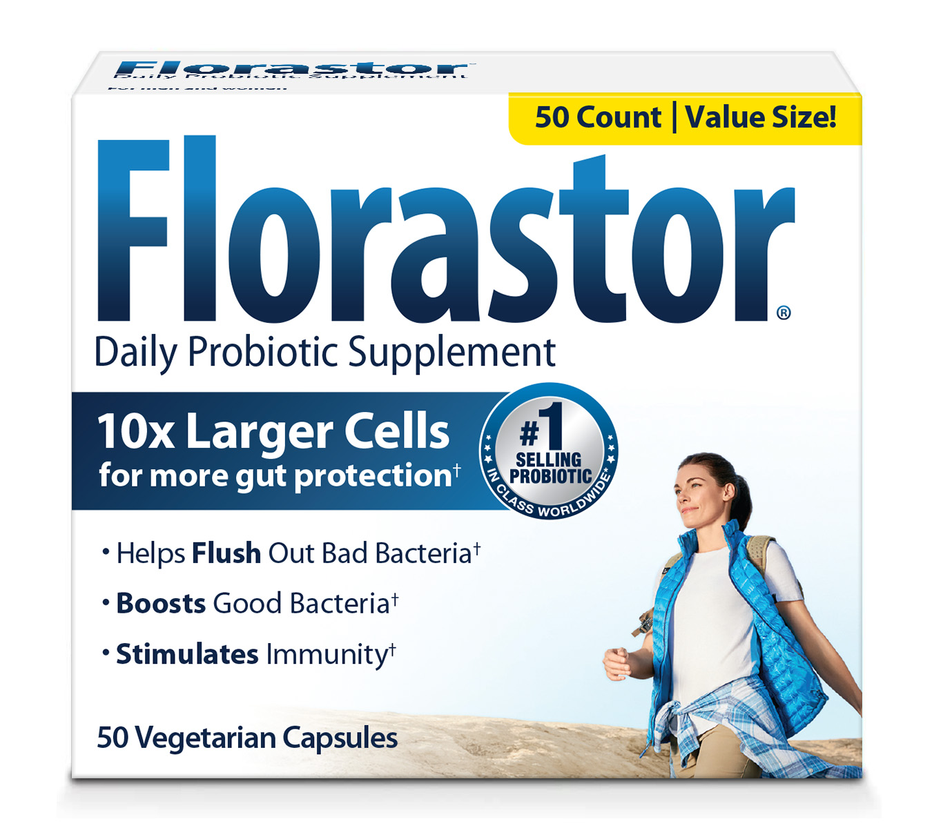 Florastor Probiotic - Daily Probiotic Supplement - 50 Capsules