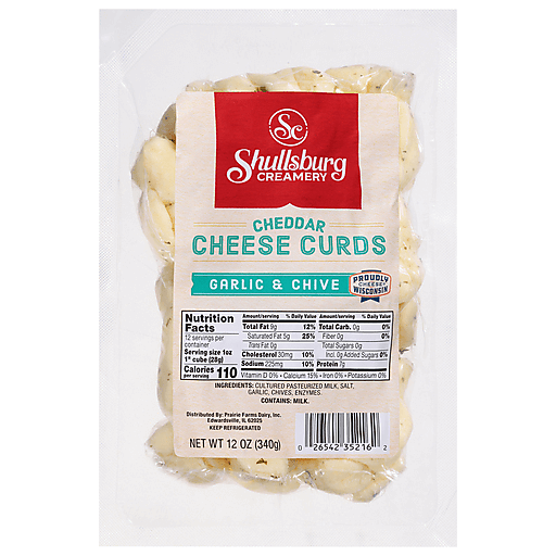 Cheddar Cheese Curd with Garlic & Chive, Garlic & Chive