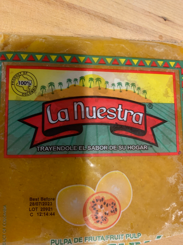La Nuestra, Maracuya Passion Fruit Pulp