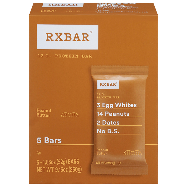 Photo of Rxbar Protein Bars Peanut Butter 6/5/1.83 Z [UNFI #2980266] [ebt]