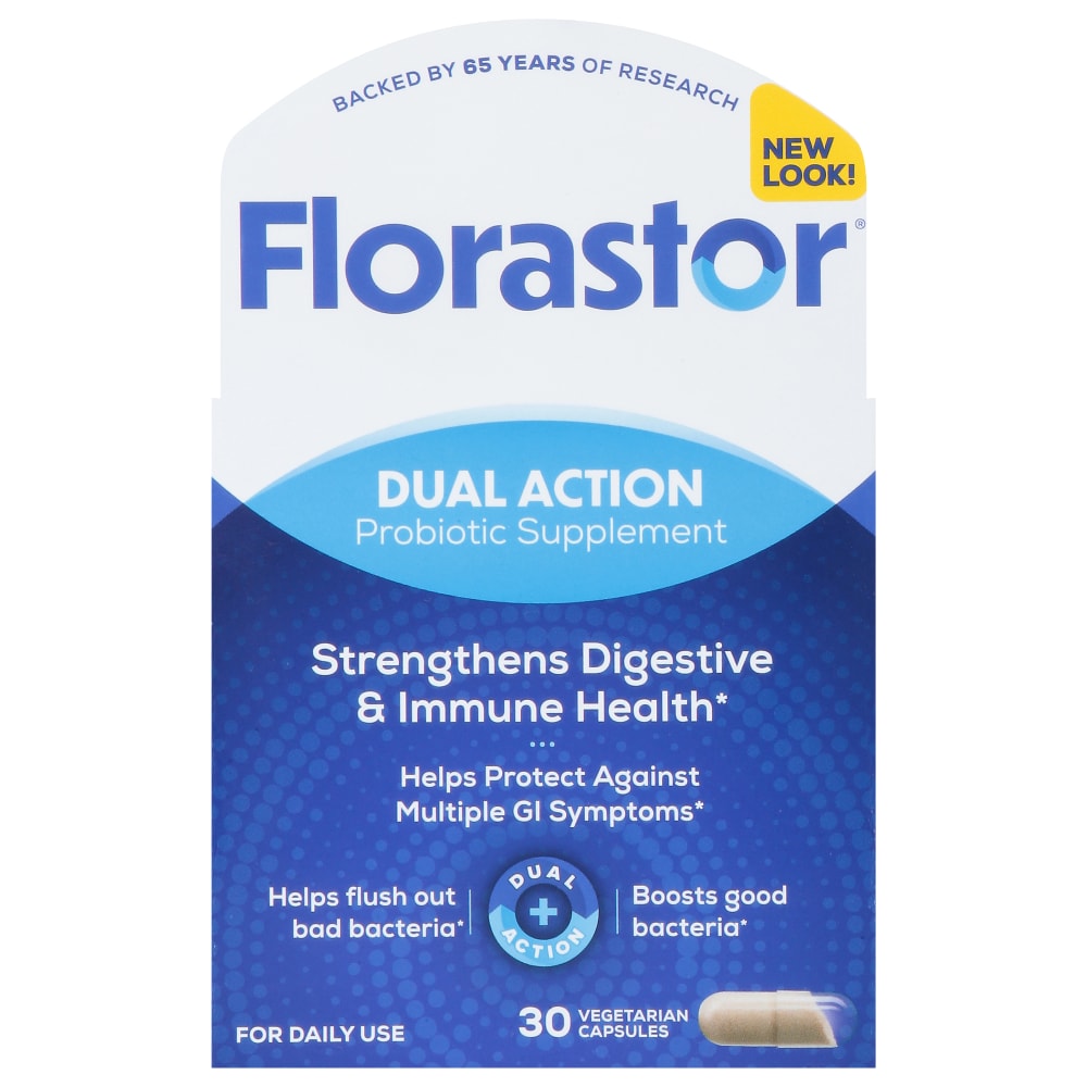 Florastor - Daily Probiotic Supplement - 30 Vegetable Capsules