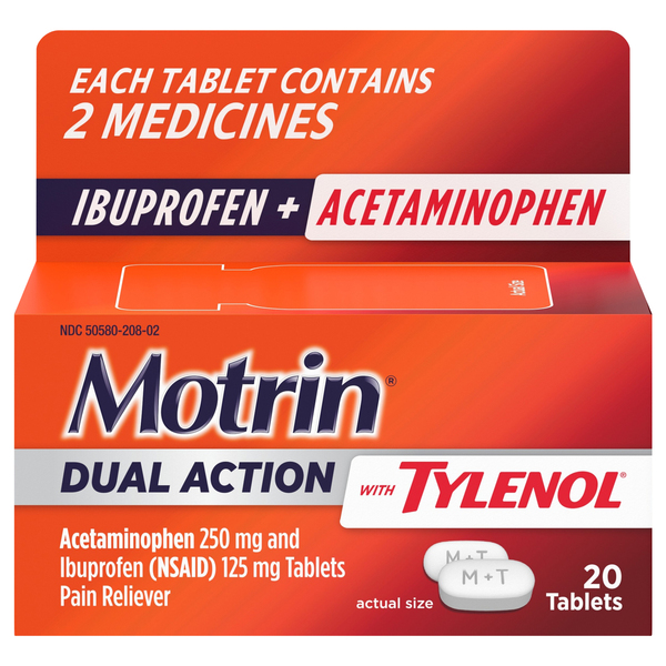 Motrin - Dual Action With Tylenol 20 Tablets