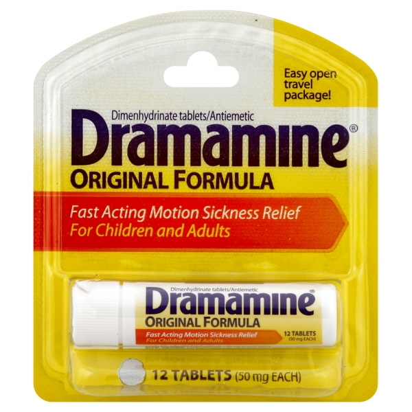 Dramamine Motion Sickness Relief, Fast Acting, 50 Mg, Tablets