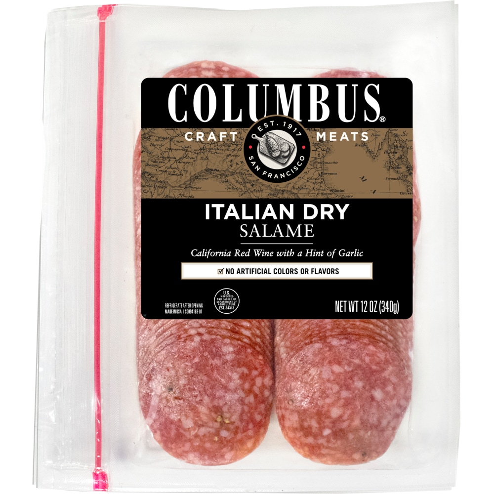 Photo of Columbus Sliced Italian Dry Salame Deli Meats - 12oz