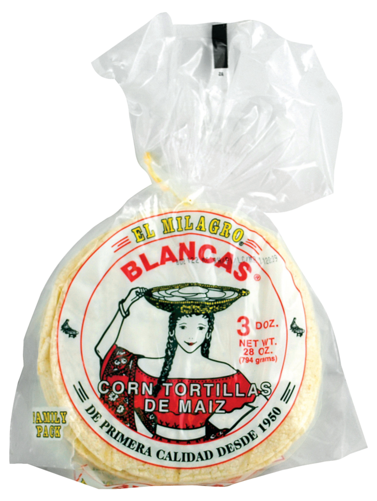 El Milagro Blancas Tortillas, Corn, Family Pack — UPC 038622404616 — GoUPC