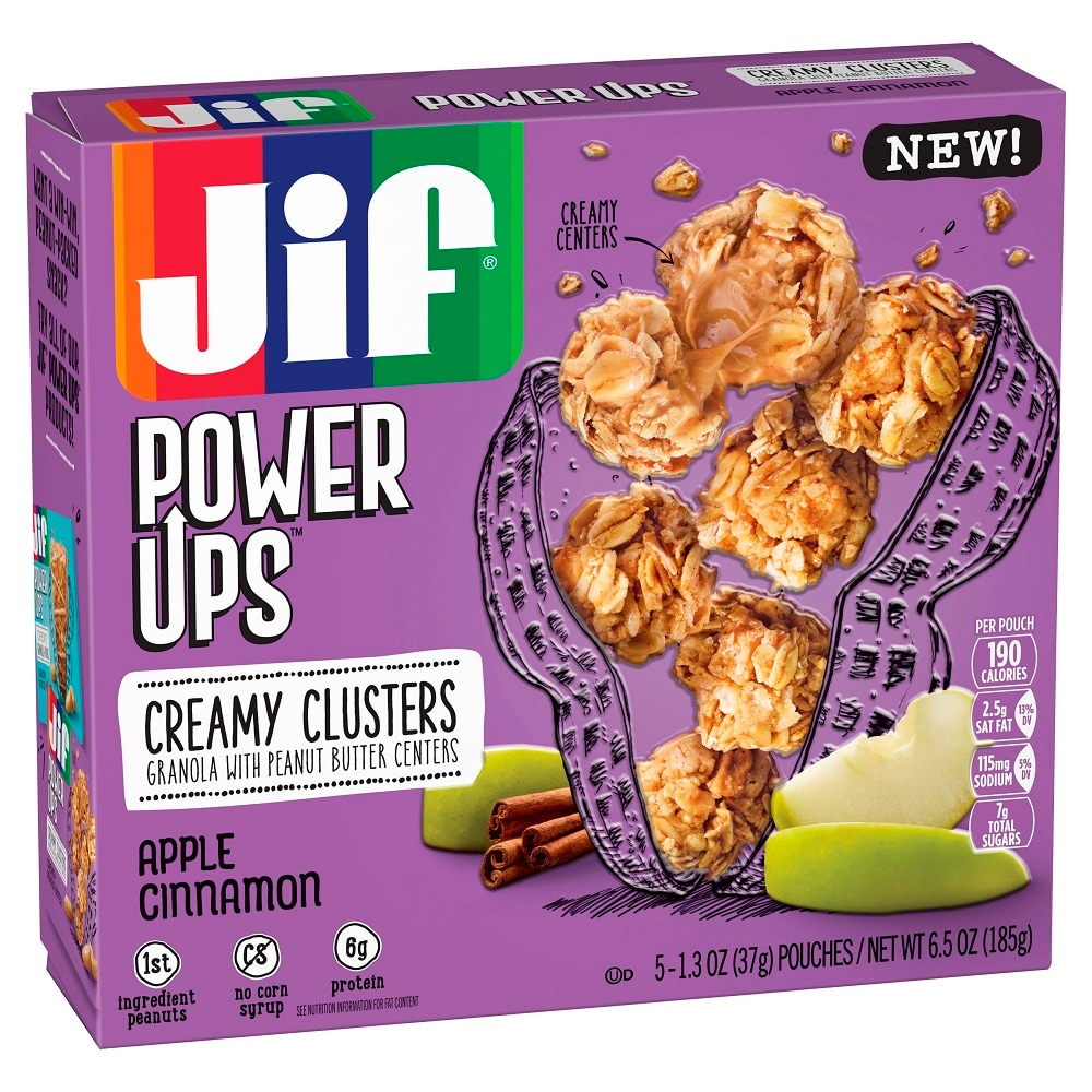 Apple Cinnamon Creamy Clusters Granola Peanut Butter Centers, Apple Cinnamon