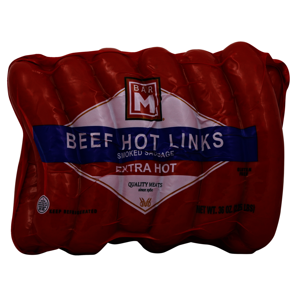 Beef Hot Links Smoked Sausage, Extra Hot