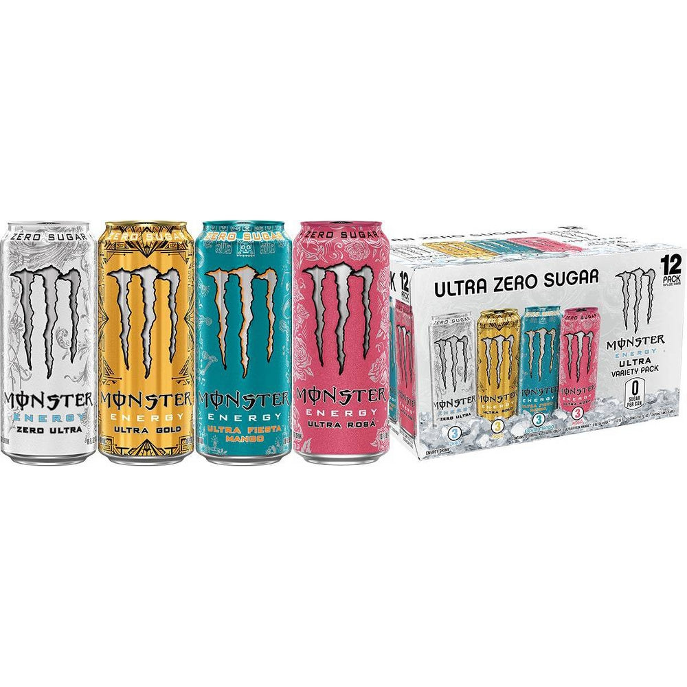 Photo of Monster Variety Pack Zero Sugar Ultra Energy Drink 12 - 16 Fl Oz Cans