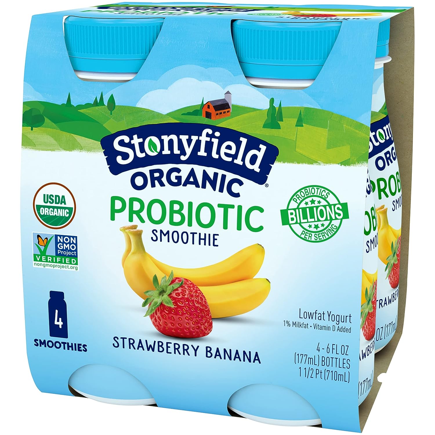 Stonyfield, Smoothie, Strawberry Banana
