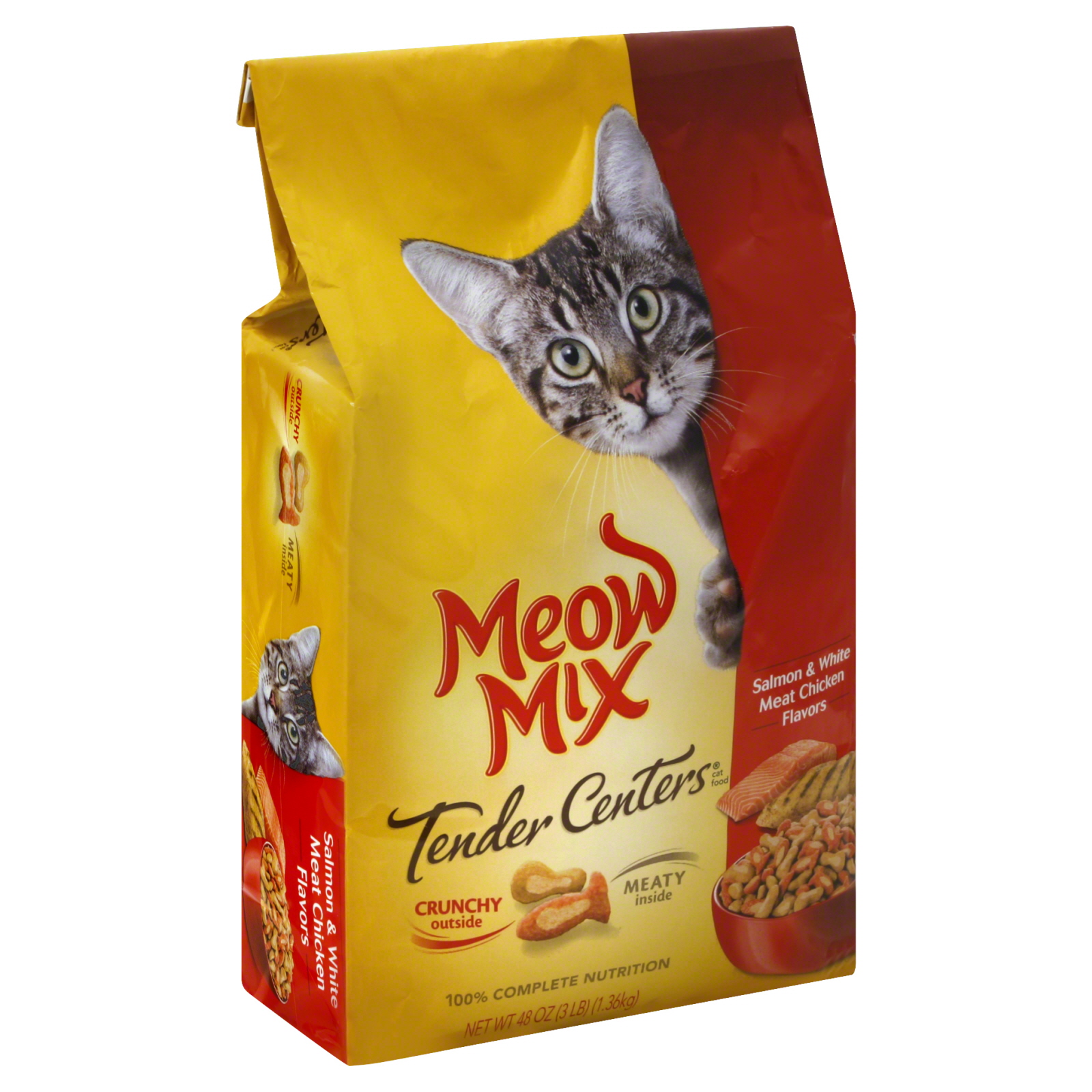 Photo of Meow Mix Tender Centers Salmon & White Meat Chicken Flavors Dry Cat Food