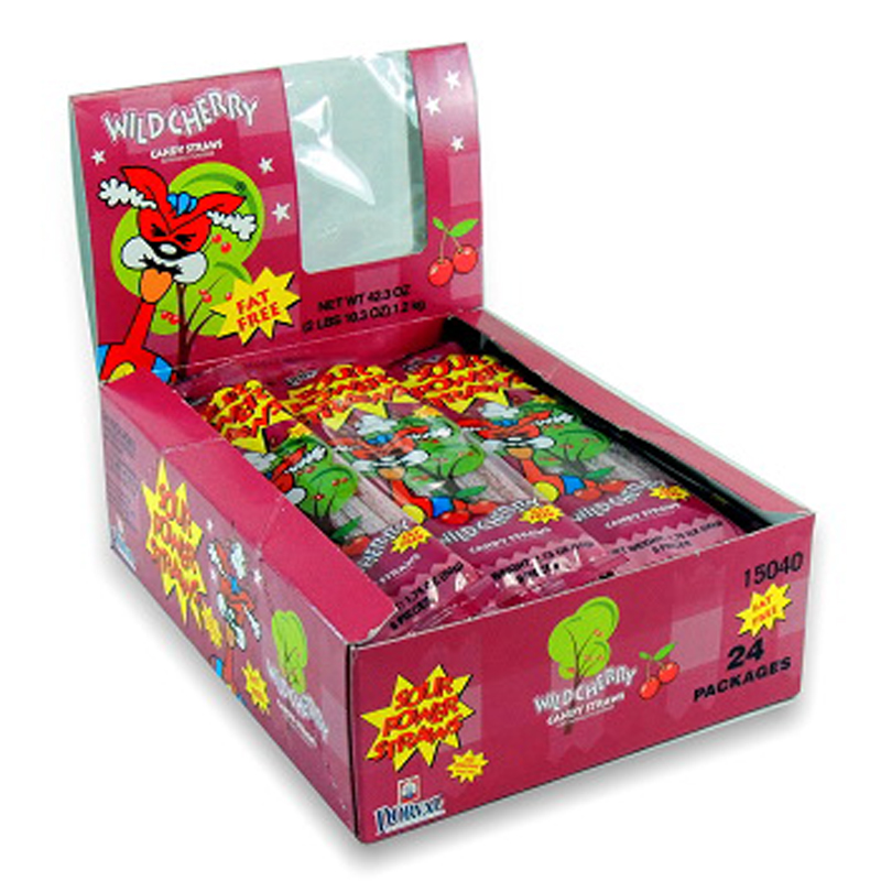 Photo of Dorval Trading Co. Ltd. Sour Power Wild Cherry Candy Straws 50g