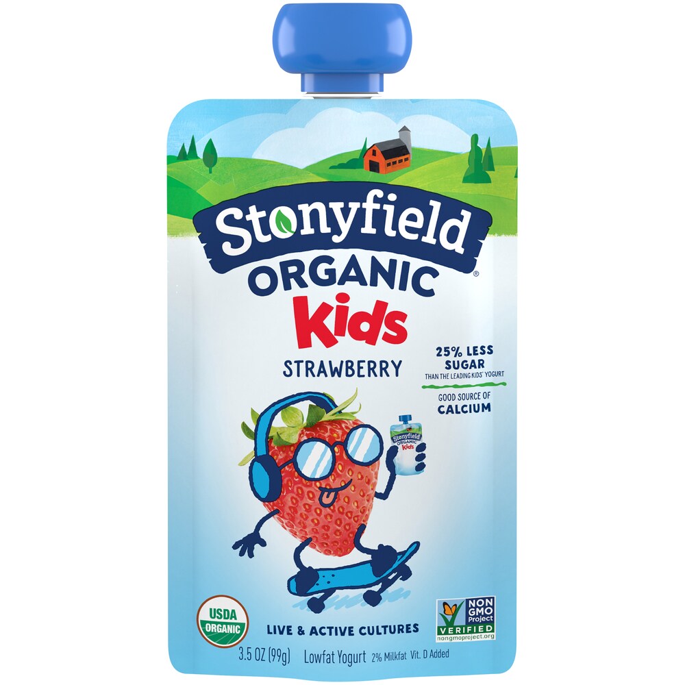 Strawberry Organic Kids Lowfat Yogurt, Strawberry