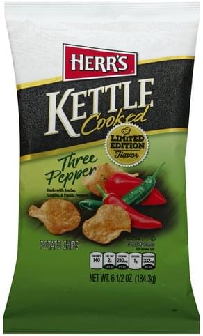 Three Pepper Kettle Cooked Potato Chips, Three Pepper