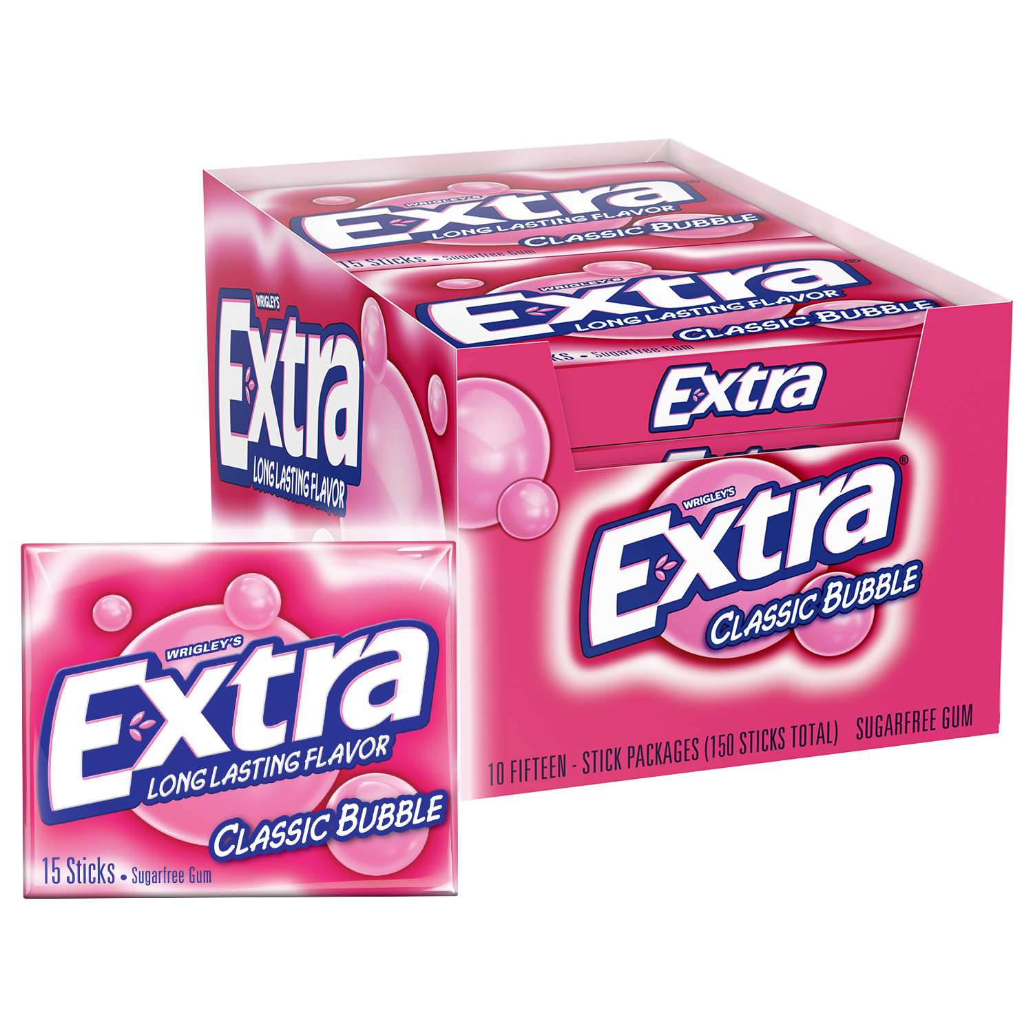 Extra Wrigley’s Sugar-Free Gum Slim Pack – Classic Bubble