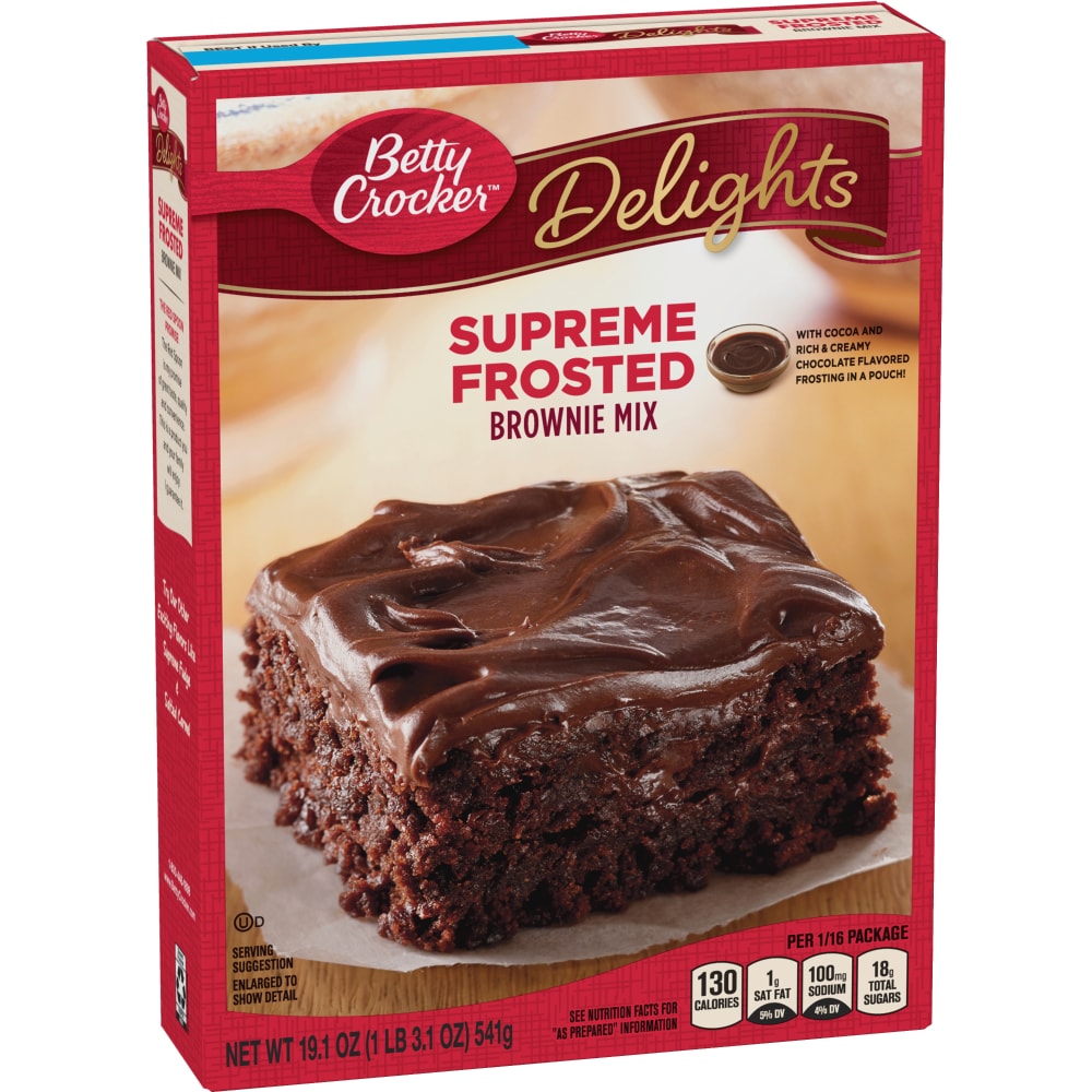 Photo of Betty Crocker Delights Brownie Mix Supreme Frosted 19.1 Oz Box
