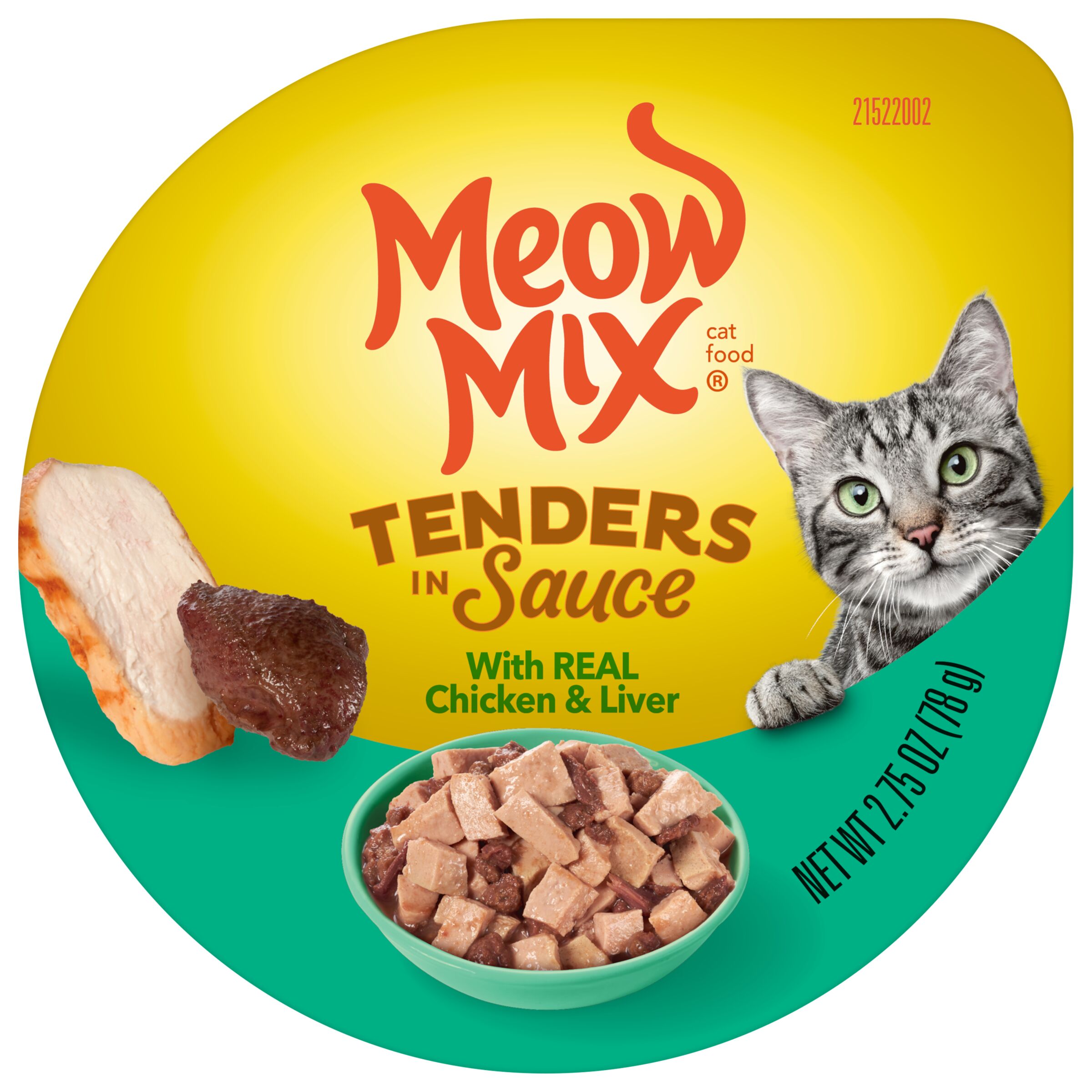 Meow Mix Tenders In Sauce With Real Chicken & Liver Wet Cat Food
