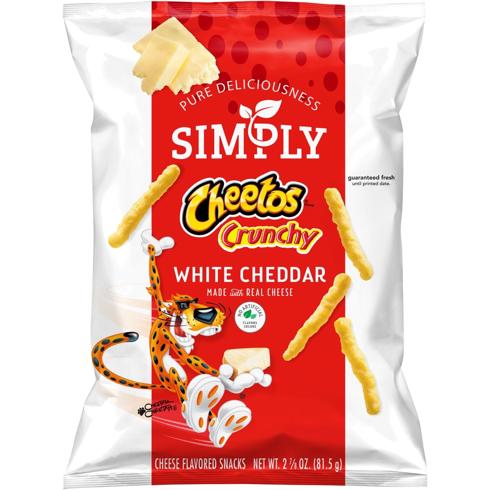 Crunchy White Cheddar Cheese Flavored Snacks, White Cheddar